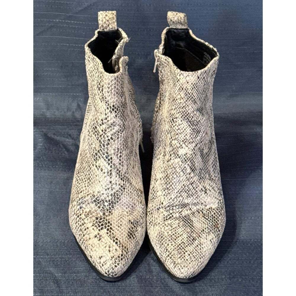 Very G Snake-Print Block-Heel Ankle Boots – Women’s 7